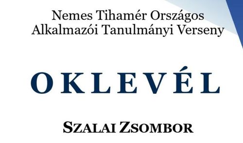 Kiemelkedő eredmény a Nemes Tihamér Országos Informatikai Tanulmányi Versenyen